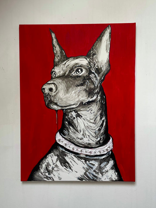 OBRAZ STRUKTURALNY "black in red"