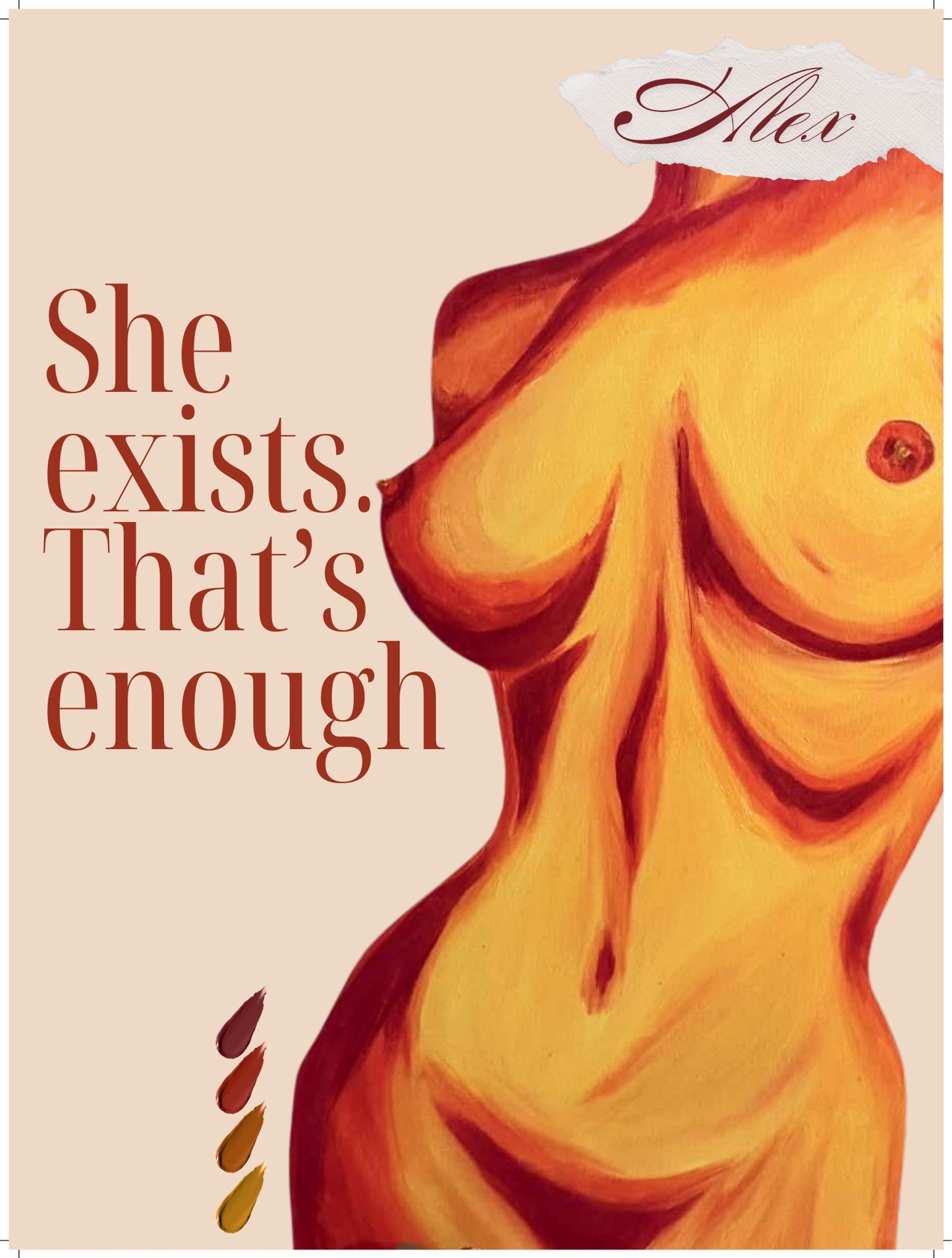 PLAKAT "she exists"