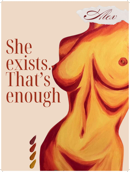 PLAKAT "she exists"